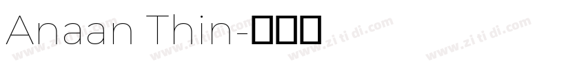 Anaan Thin字体转换